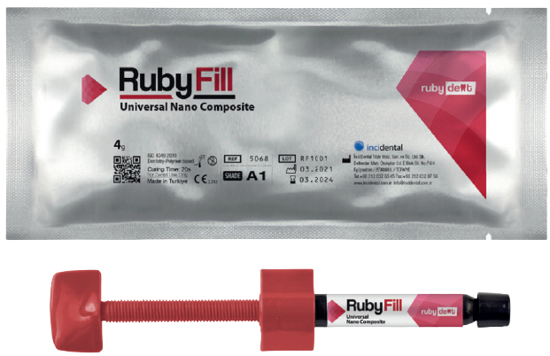 RubyFill Universal Nano Composite A1, A2, A3 and B1/4gr - Dentsupply SIA
