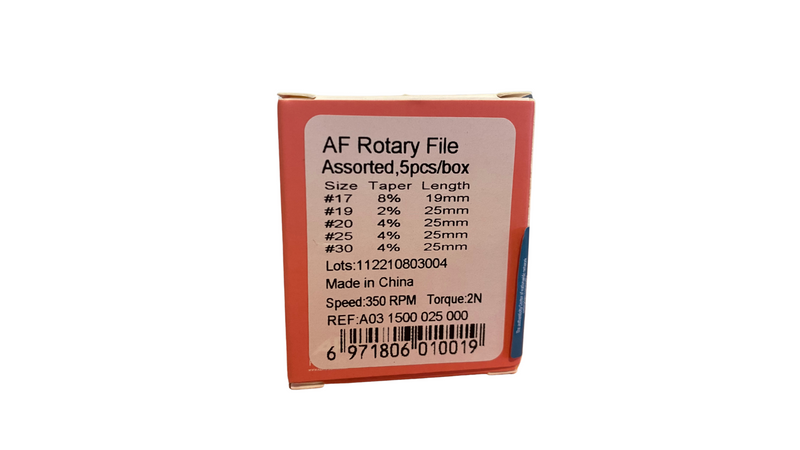 AF Rotary File Assorted, 5pcs/box, Wing box - Dentsupply SIA